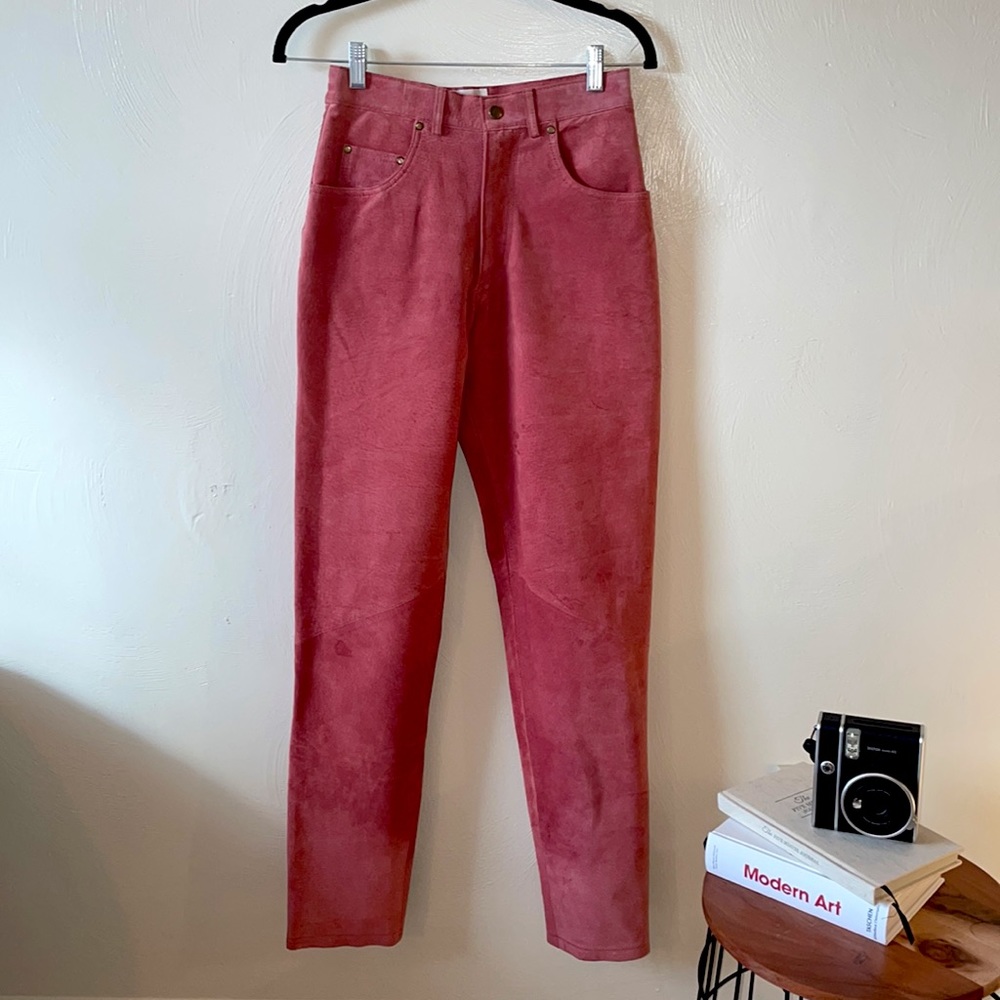 Suede Pants Pink Hugo Buscati